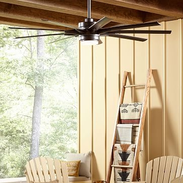 Modern LED Ceiling Fan, 72", Brushed Nickel - Image 2