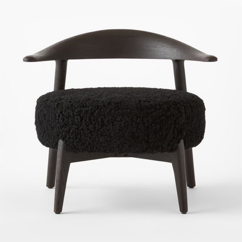Matador Black Shearling Accent Chair - Image 1