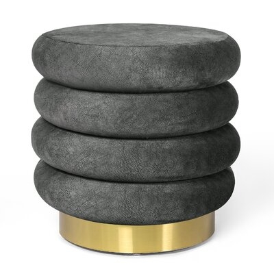 Gotch 15.7'' Wide Velvet Round Footstool Ottoman - Image 0