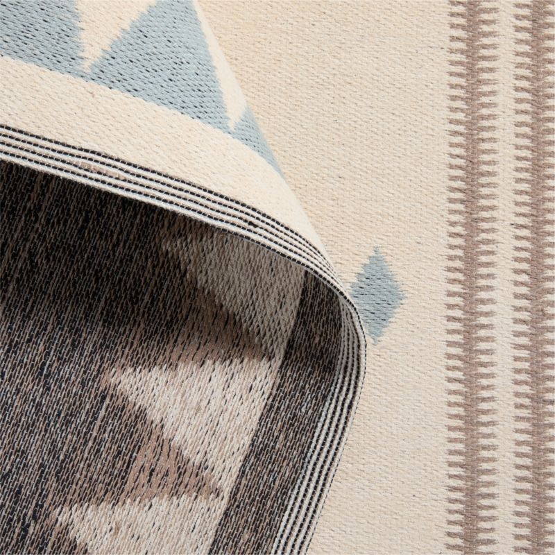 Mirror Pattern Mist Blue Chenille Kids Area Rug 5'x8' - Image 2