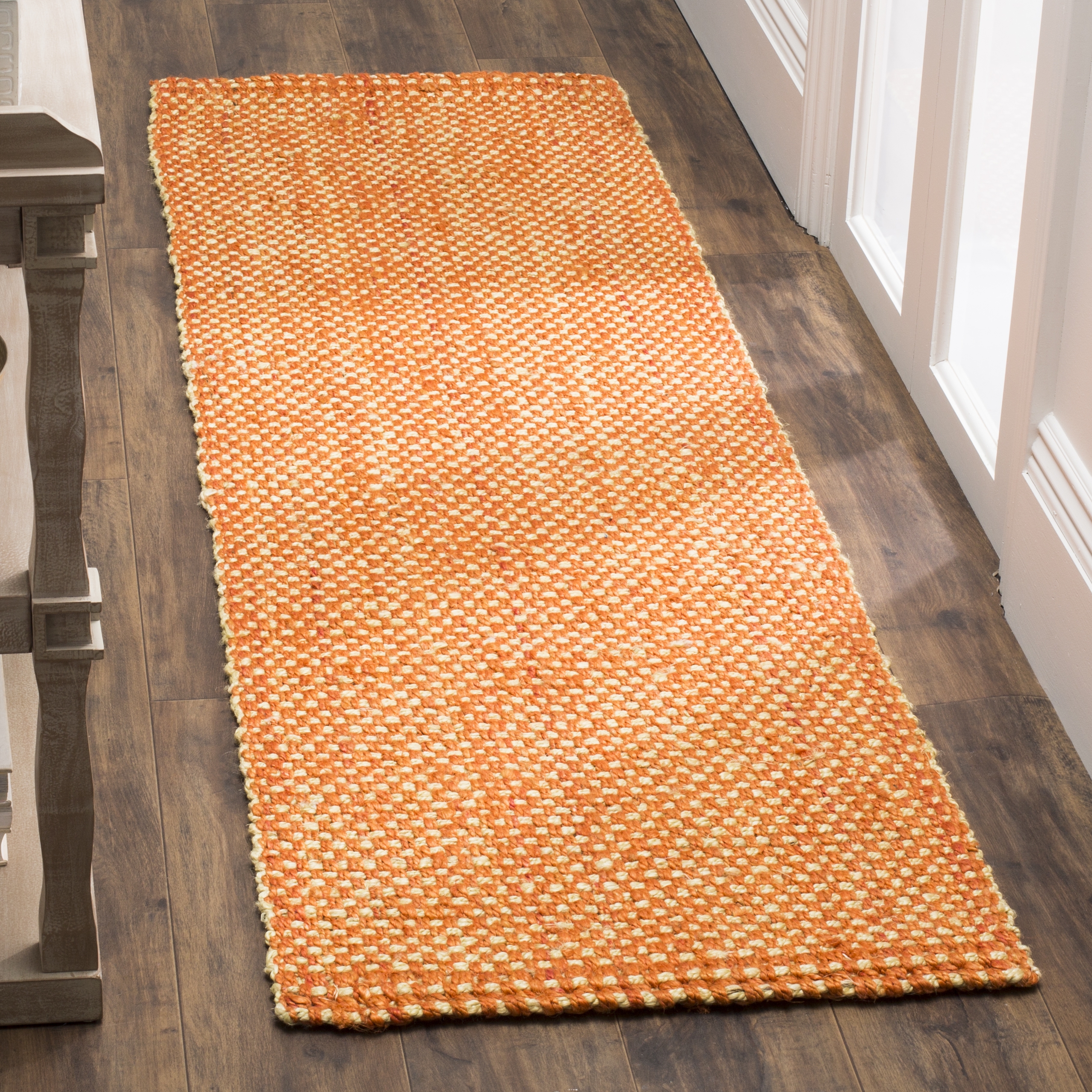Arlo Home Hand Woven Area Rug, NF262B, Rust/Natural,  2' 3" X 6' - Image 1