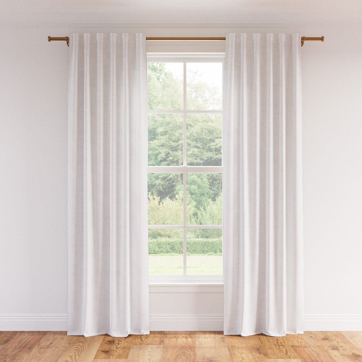Linen Curtain, Optic White Linen, 50" x 84", Unlined - Image 0