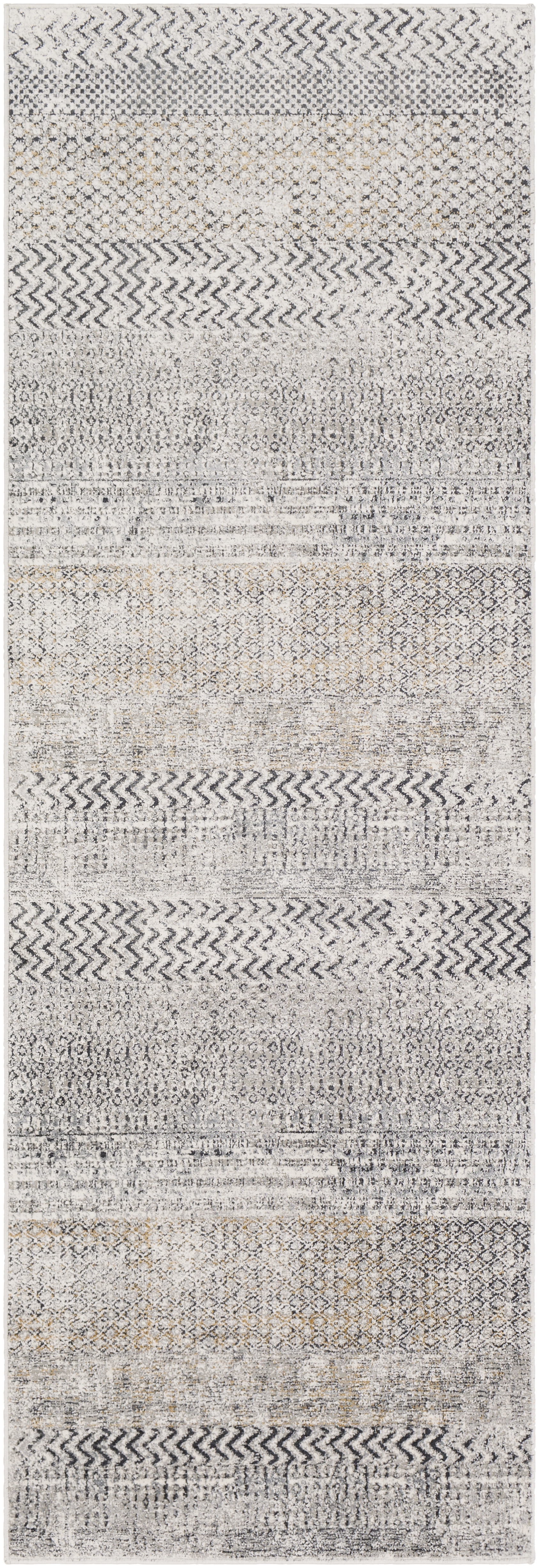 Milano Beige Indoor 2'7" x 7'7" Machine Woven Rug - Image 0