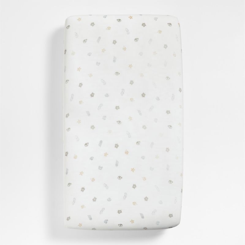 Supersoft Sea Dreams 100% Organic Cotton Baby Crib Fitted Sheet - Image 1