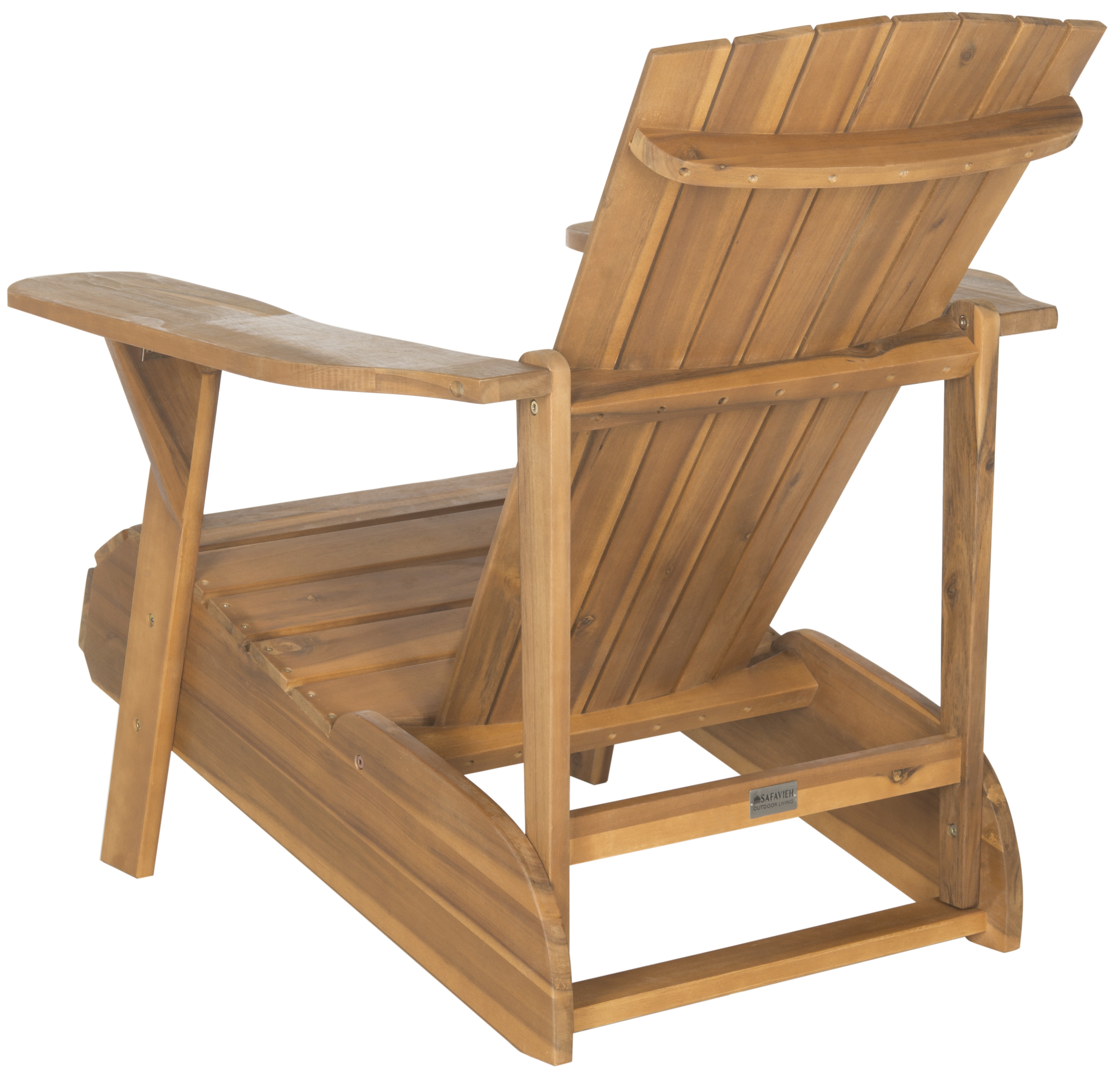 Vista Wine Glass Holder Adirondack Chair - Natural - Safavieh - Image 2
