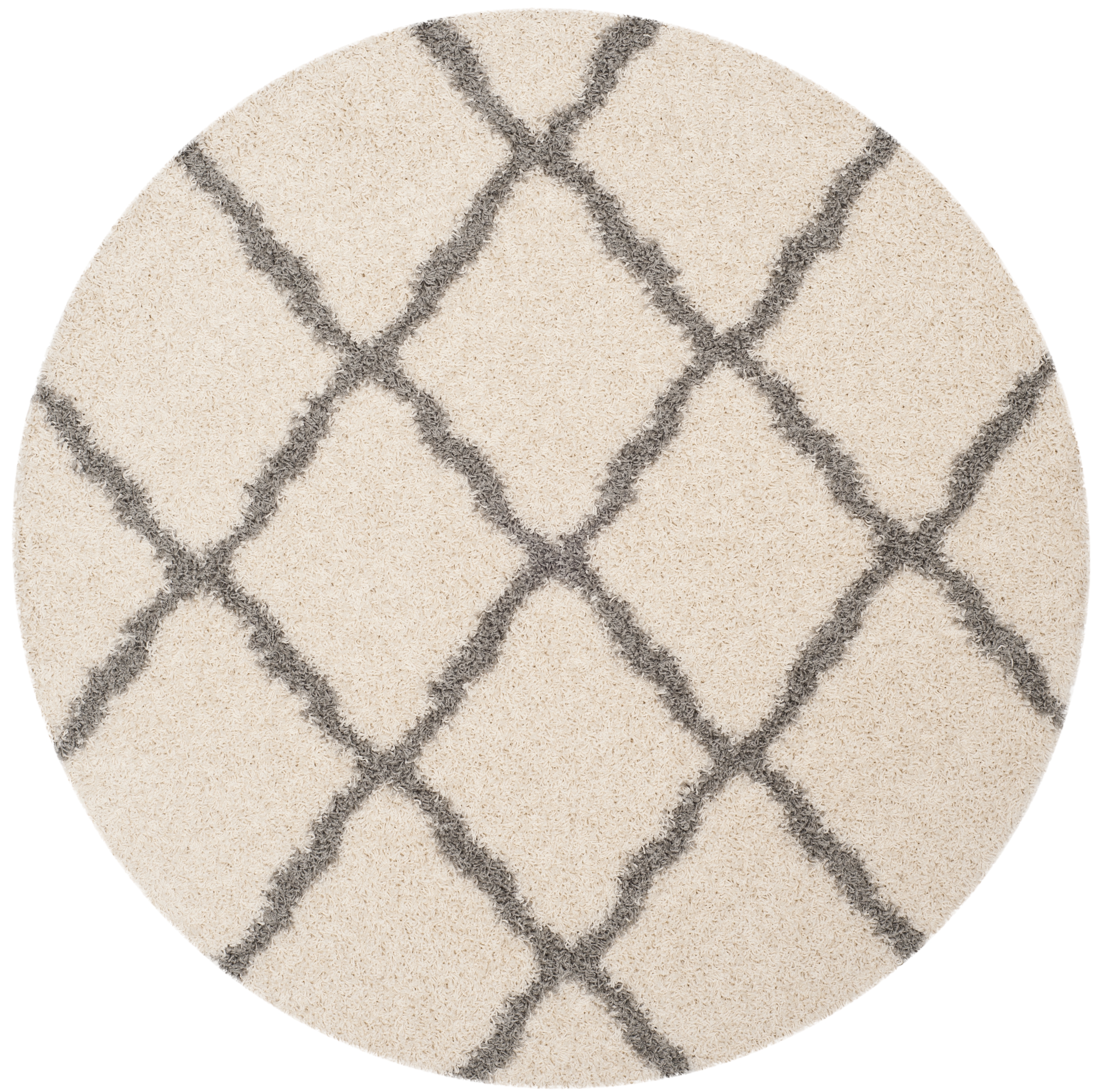 Arlo Home Woven Area Rug, SGDS257F, Ivory/Grey,  6' X 6' Round - Image 0