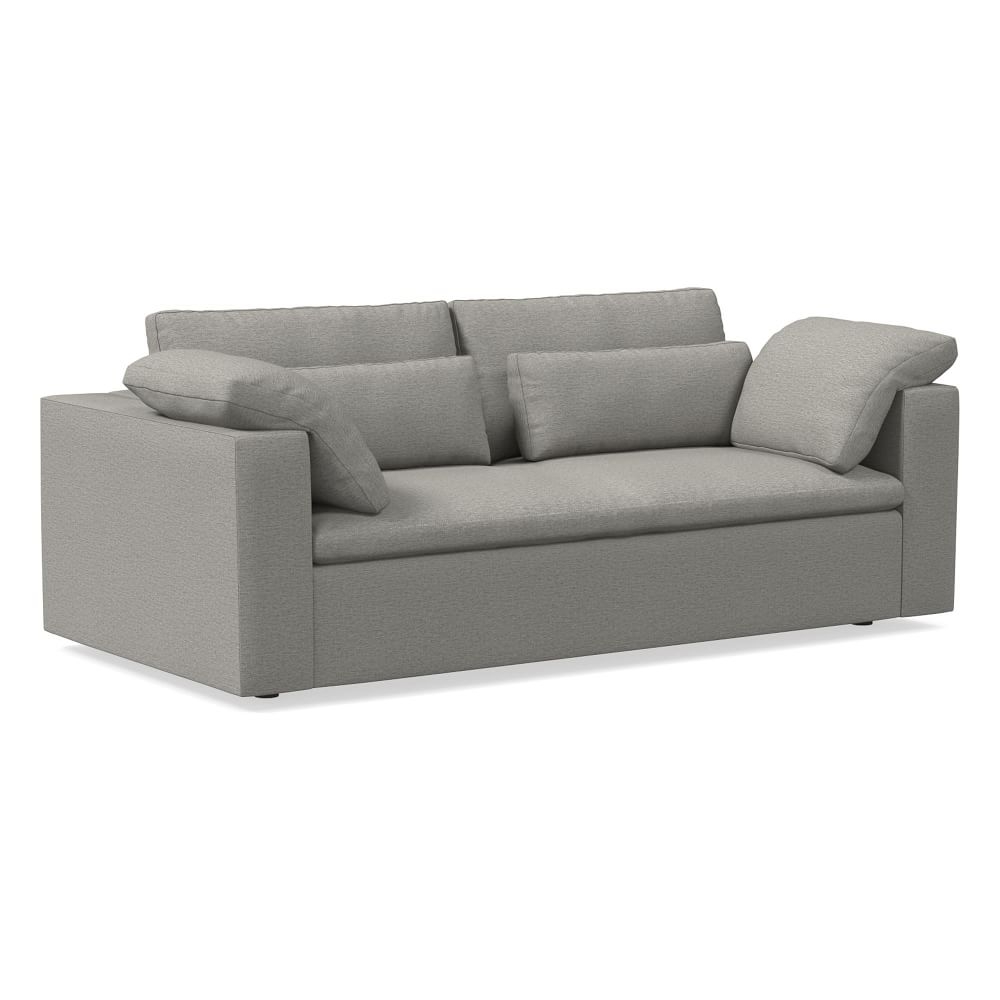 Harmony Modular 85" Sleeper Sofa, Twill, Silver - Image 0