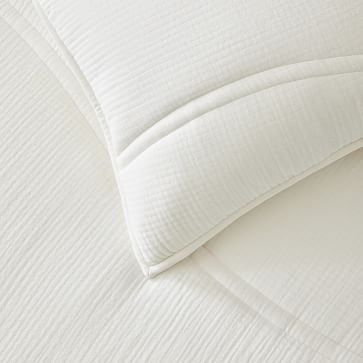 Gauze Comforter, King, White - Image 1
