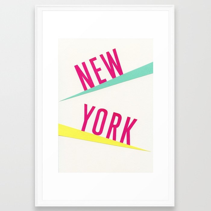 New York Framed Art Print by Cassia Beck - Scoop White - Large 24" x 36"-26x38 - Image 0