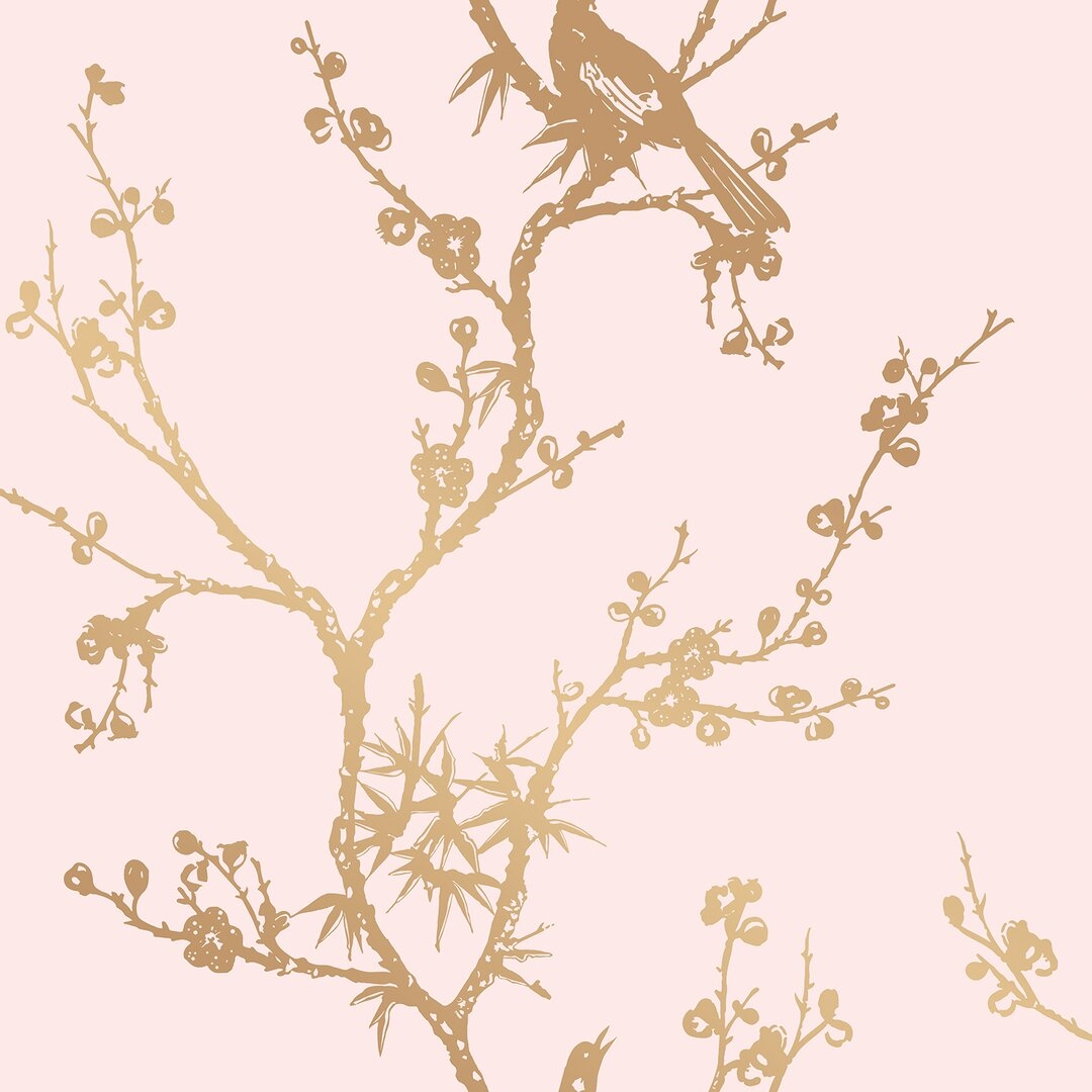 "Tempaper Bird Watching Wildlife 27' L x 27"" W Smooth Peel and Stick Wallpaper Roll" - Image 0
