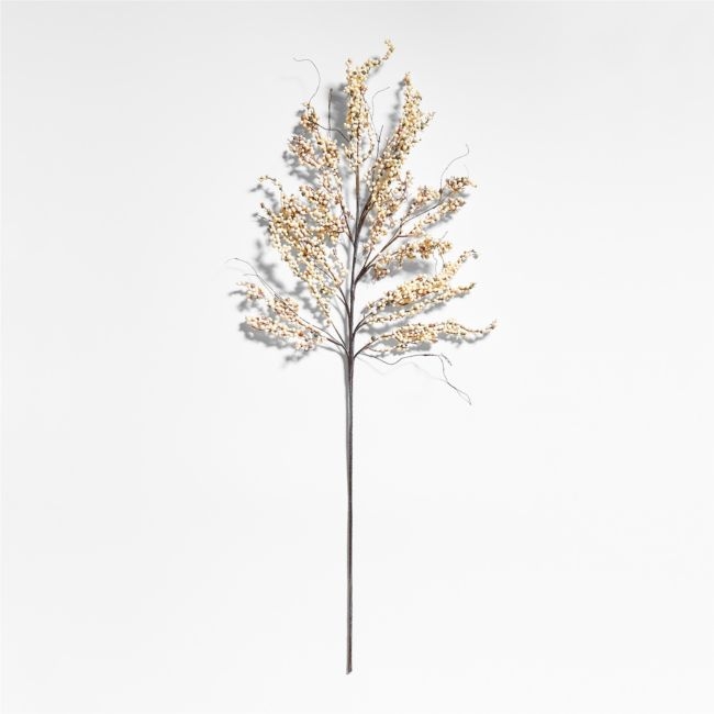 Faux White Mini Berry Stem 48" - Image 0
