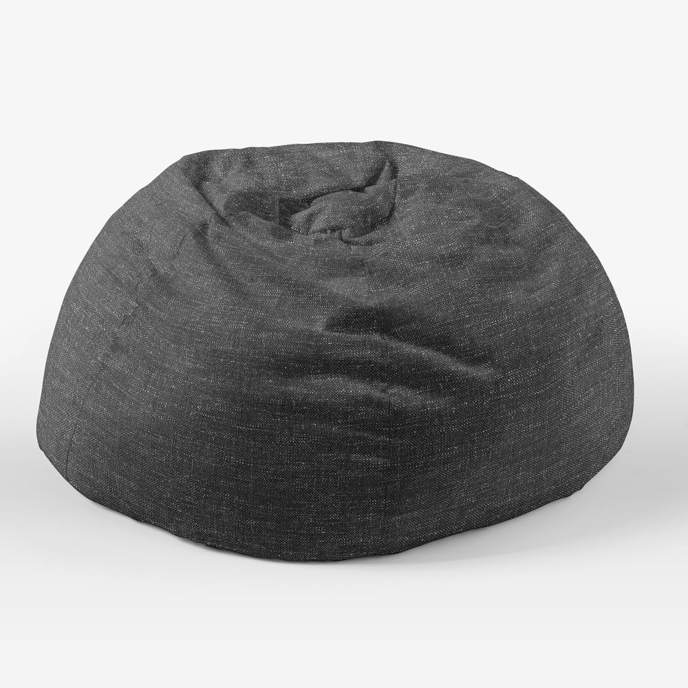 Bean Bag Collection 42" Cover, Heathered Tweed, Charcoal - Image 0