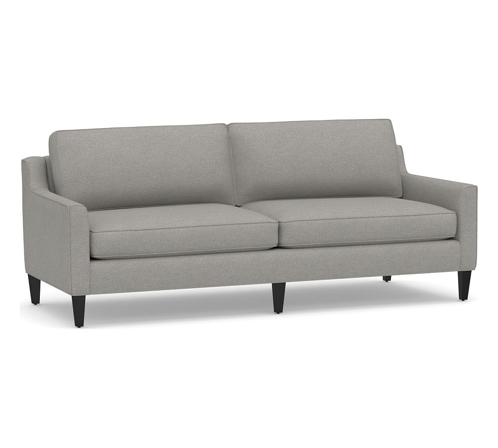 Beverly Upholstered Grand Sofa, Polyester Wrapped Cushions, Performance Heathered Basketweave Platinum - Image 0