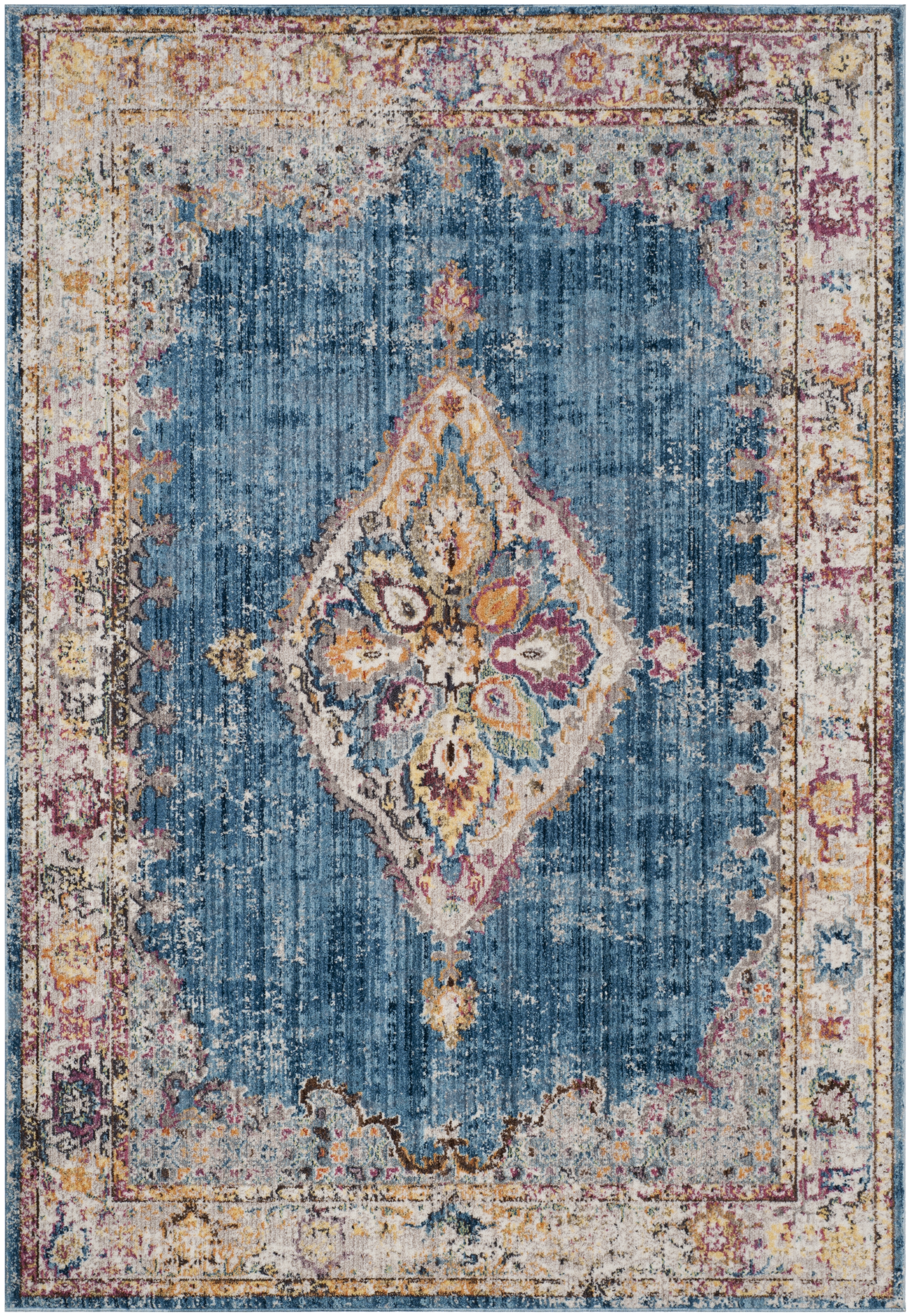 Arlo Home Woven Area Rug, BTL348C, Blue/Ivory,  8' X 10' - Image 0