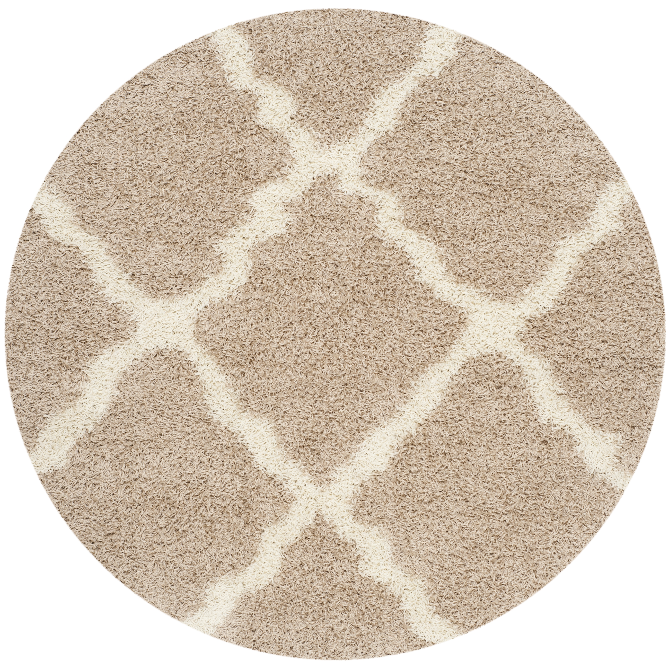 Arlo Home Woven Area Rug, SGD257D, Beige/Ivory,  6' X 6' Round - Image 0