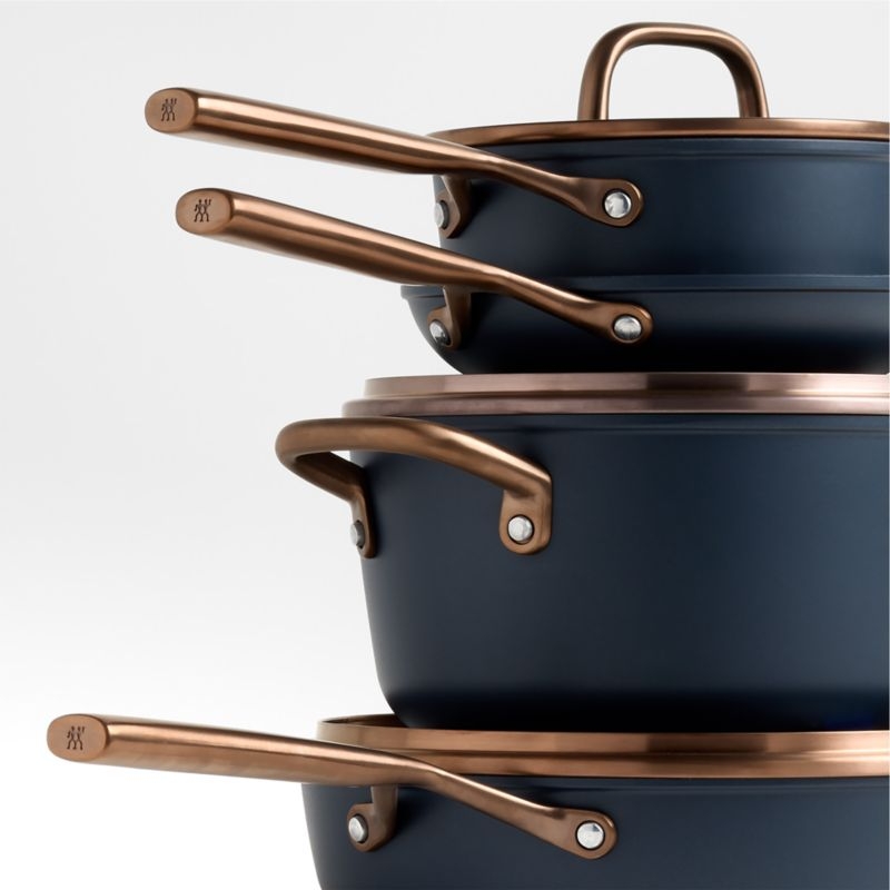 ZWILLING ® Milano Navy Ceramic Non-Stick 7-Piece Cookware Set - Image 5