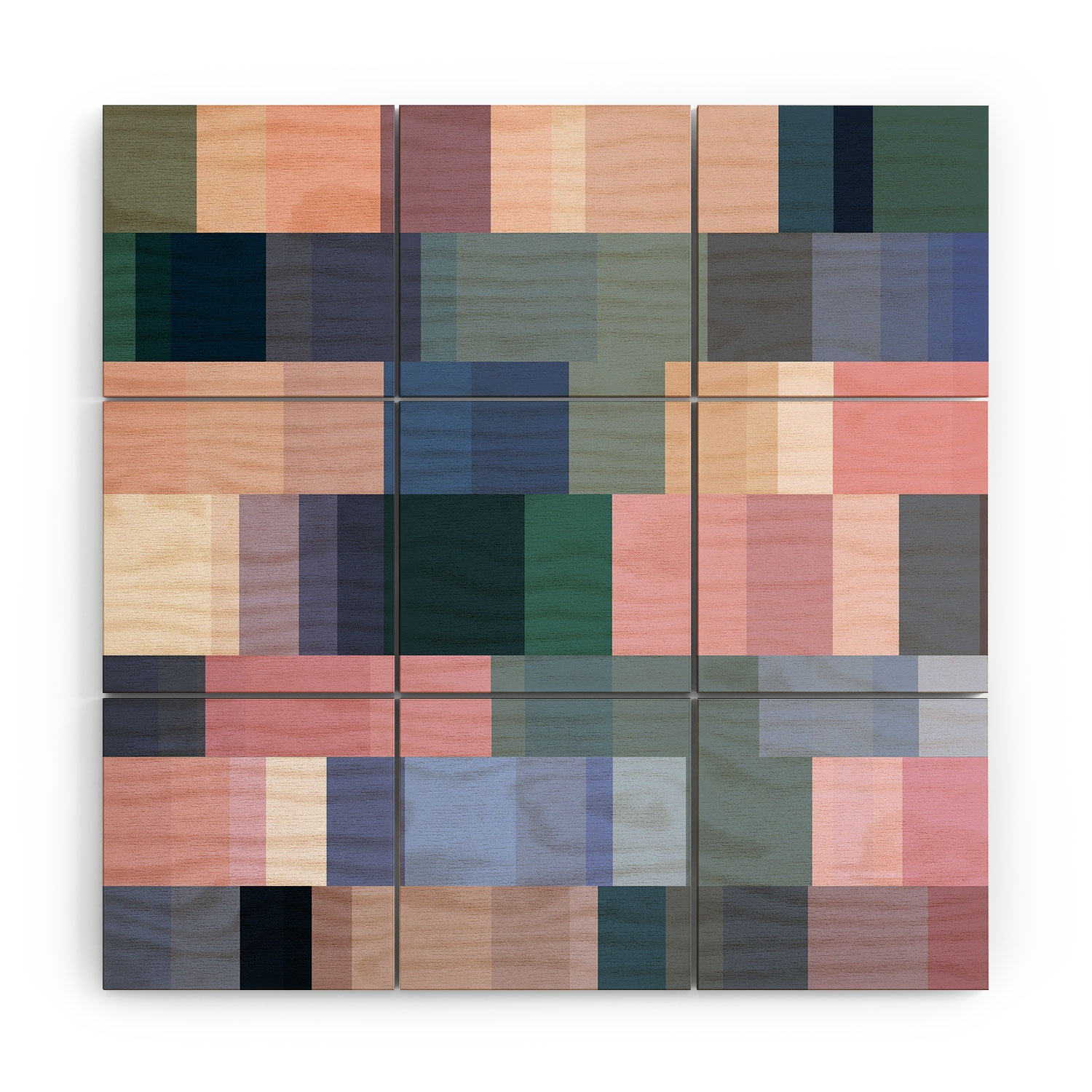 Nordic Combination 30 A by Mareike Boehmer - Wood Wall Mural3' X 3' (Nine 12" Wood Squares) - Image 3