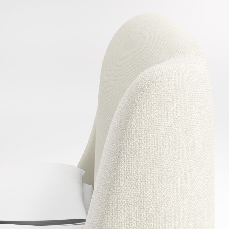 Lafayette 56" Ivory King Upholstered Headboard with Storage Bed Base - Image 1