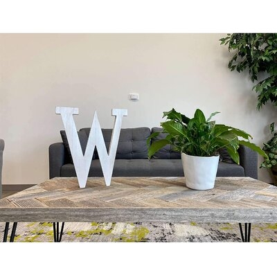Large Wood Letter |Distressed White Wash | Alphabet Wall Décor | Monogram Letter | Alphabet Letters | Free Standing Letters | Wall Letters | Letter Q - Image 0