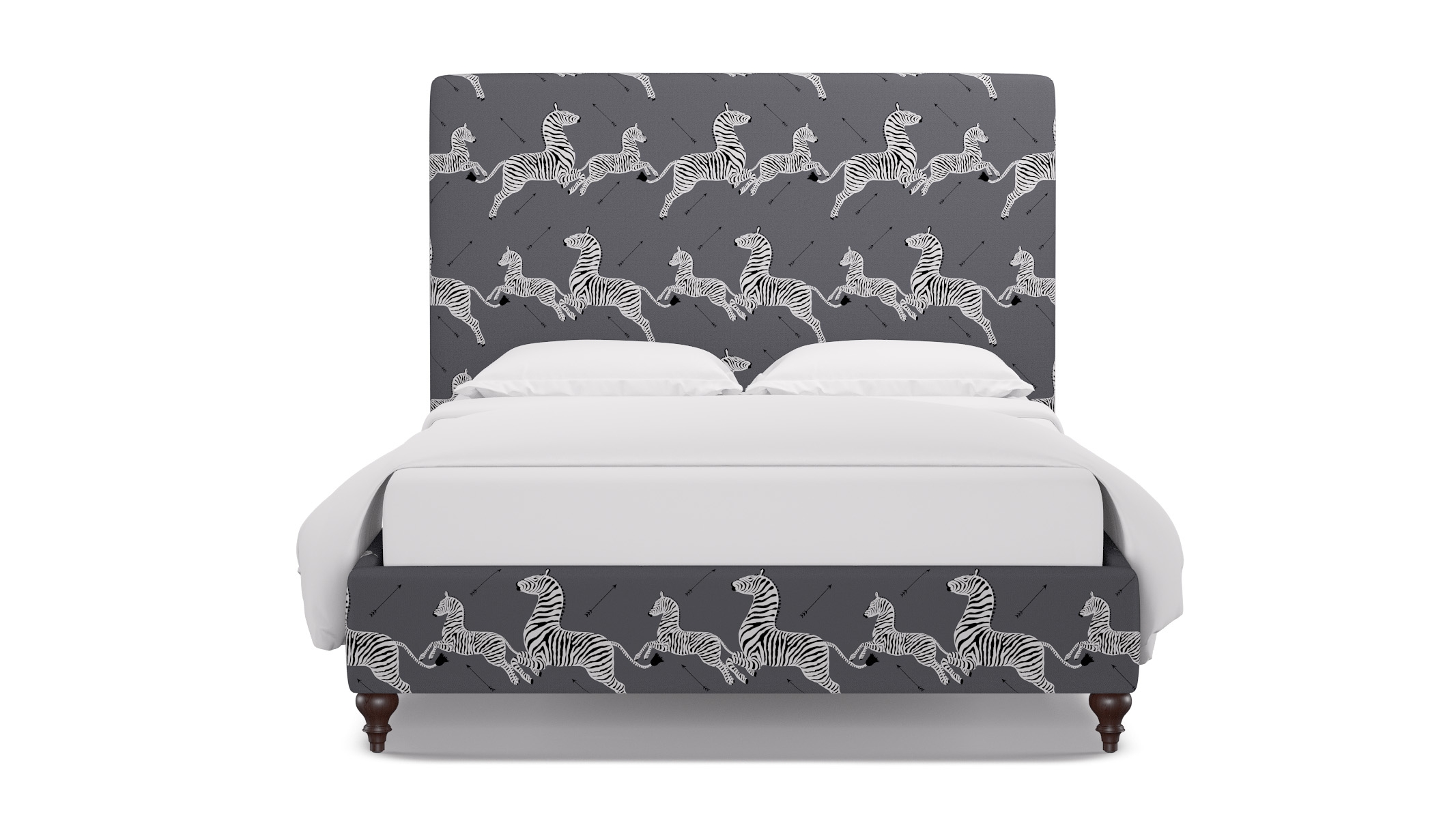 Classic Bed, Slate Zebra, Espresso Traditional Turned Leg, Twin - Image 0