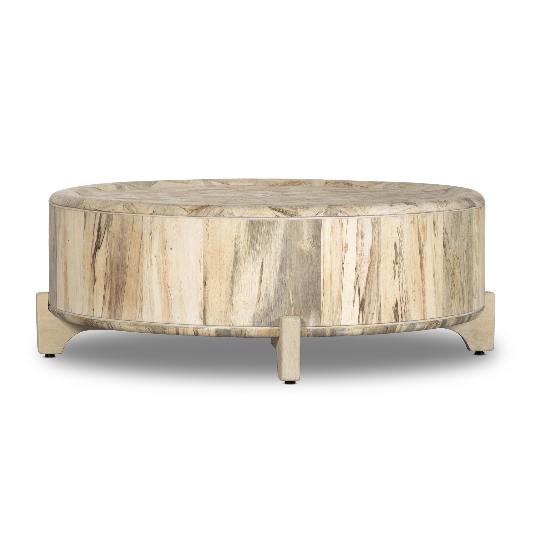 Zora Coffee Table - Whitewashed Spalted Primavera - Image 0