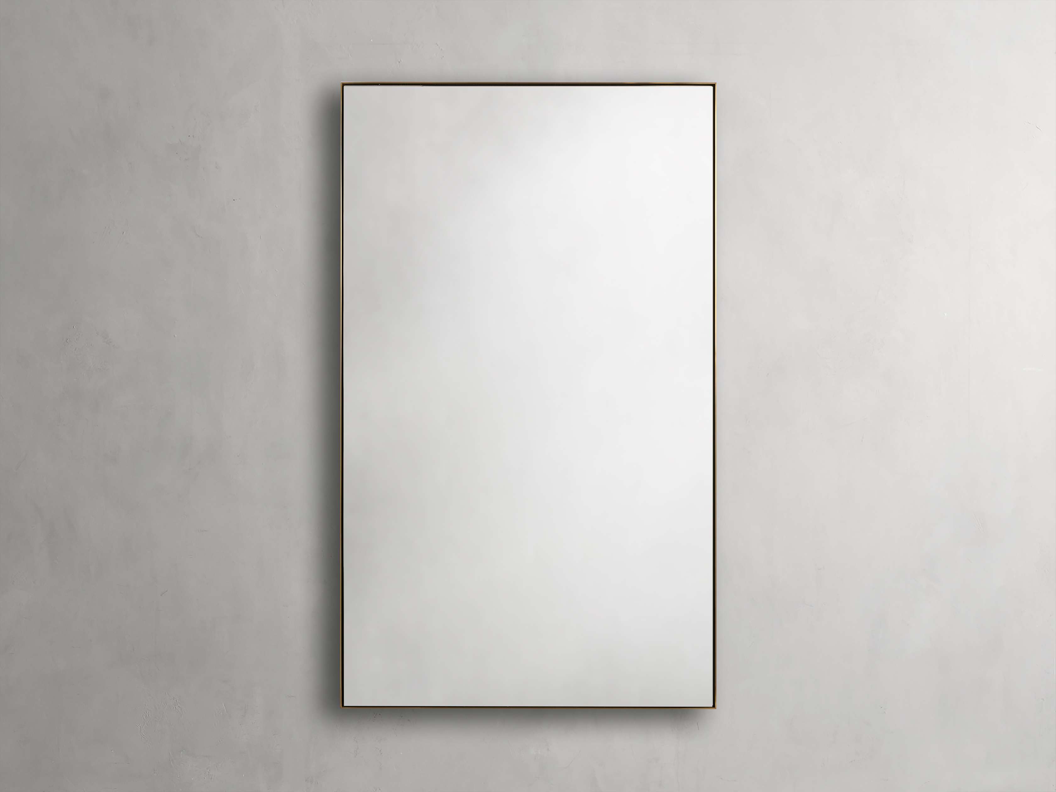 Lira Wall Mirror in Metal 36" X 60" Gold  Brass  - Image 0