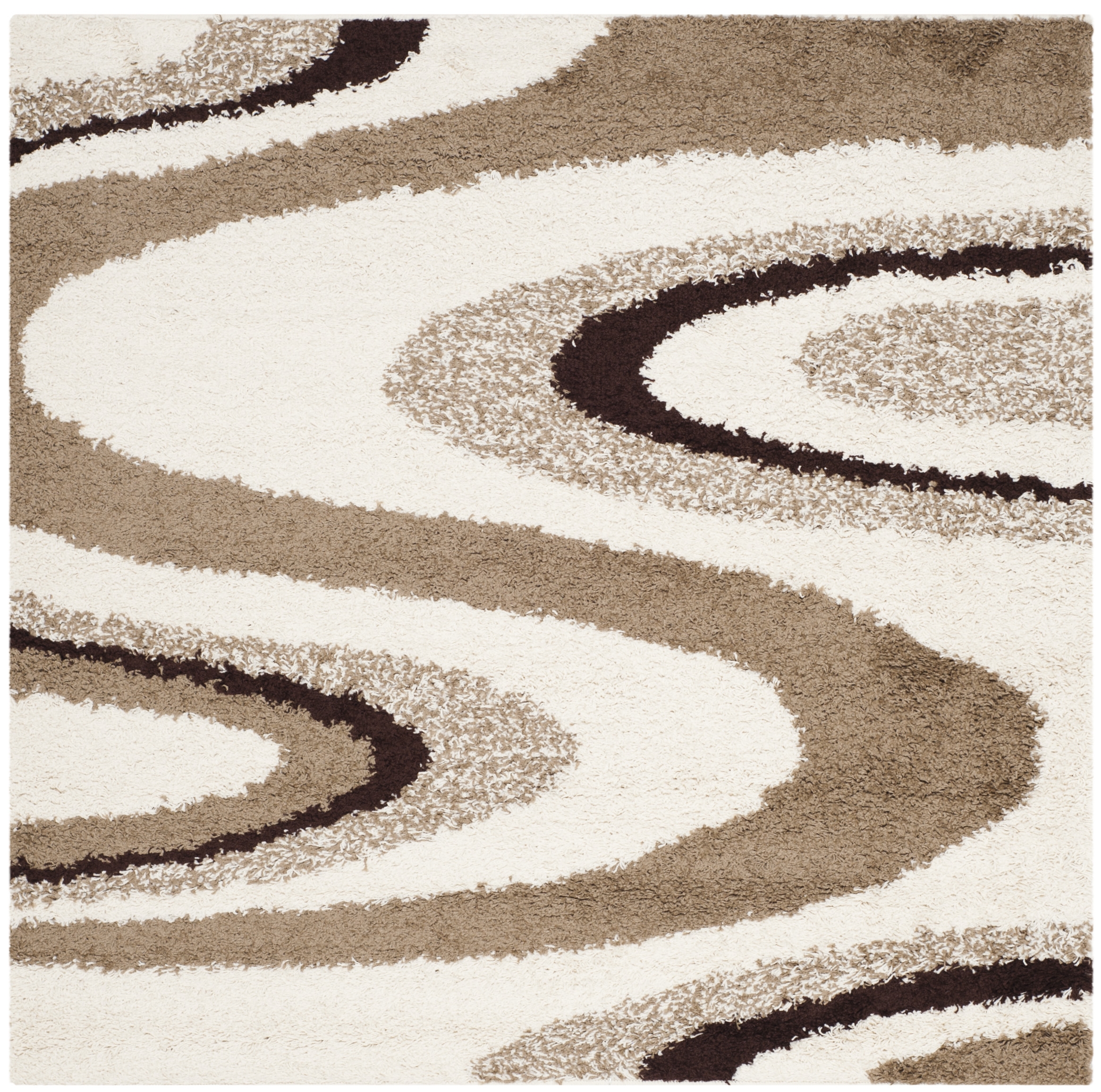 Arlo Home Woven Area Rug, SG917-1225, Ivory/Brown,  5' X 5' Square - Image 0