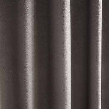 Luster Velvet Curtain, 48"x108", Slate, Set of 2 - Image 1