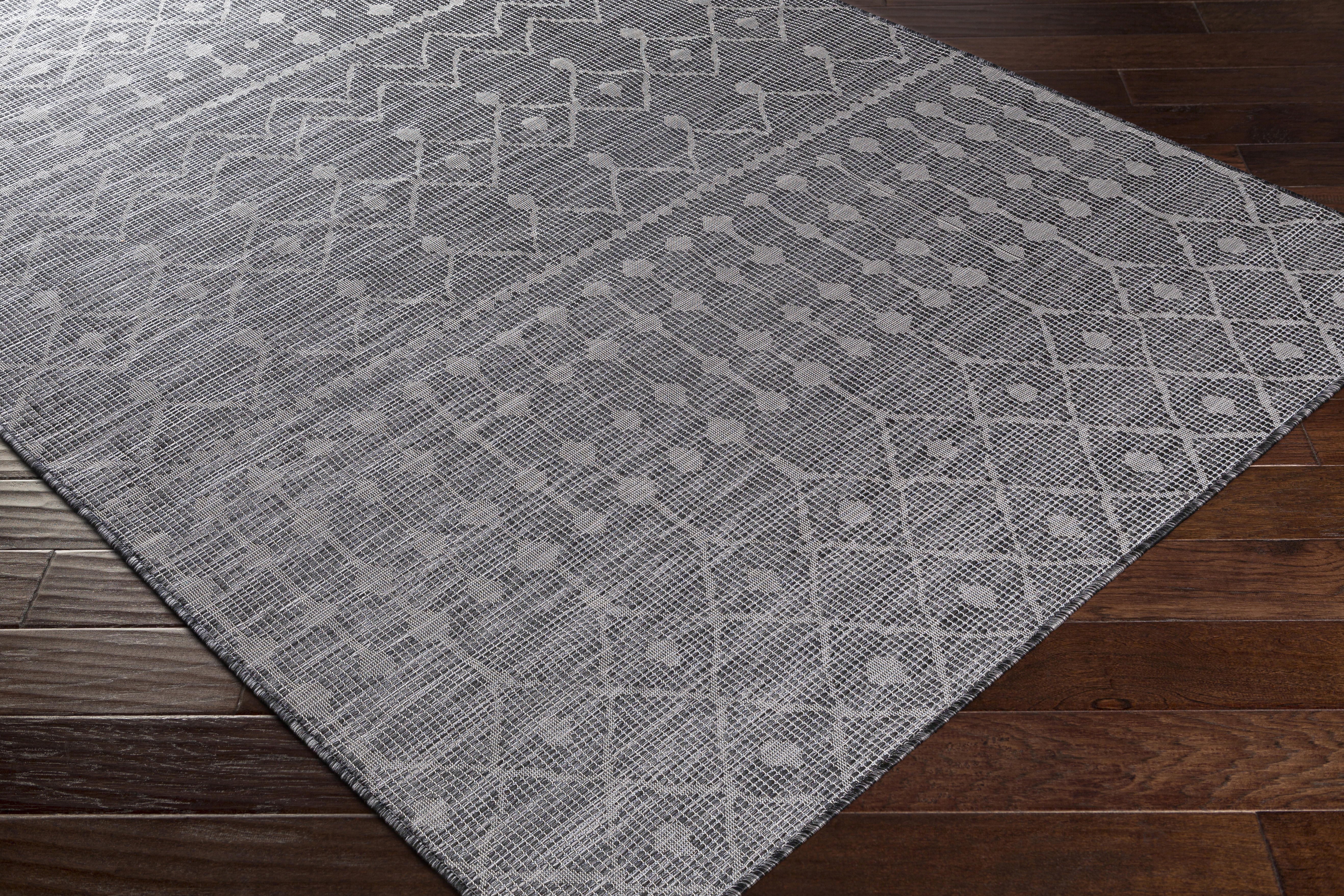 Pasadena Gray Outdoor 2'6" x 7'3" Machine Woven Rug - Image 6