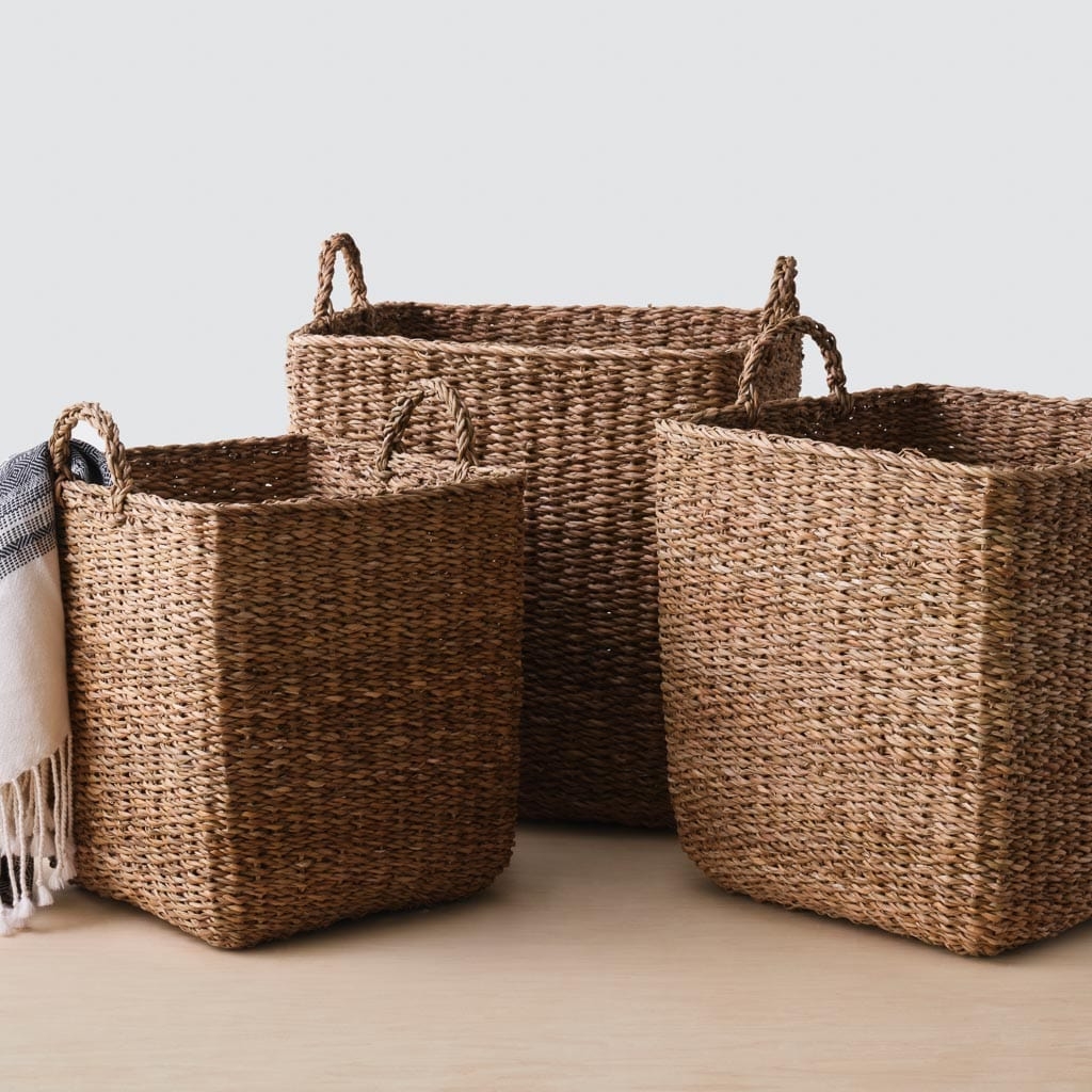 The Citizenry Padma Square Storage Baskets | Small | Tan - Image 1