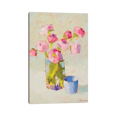 Bouquet With Blue Cup by Carol Maguire - Print - Image 0