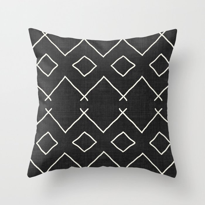 Bath In Black And White Couch Throw Pillow by Becky Bailey - Cover (18" x 18") with pillow insert - Indoor Pillow - Image 0