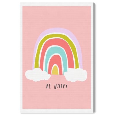 'Be Happy Rainbow' Framed Graphic Art - Image 0
