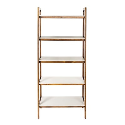 Burnes Ladder Bookcase, Pecan - Image 0