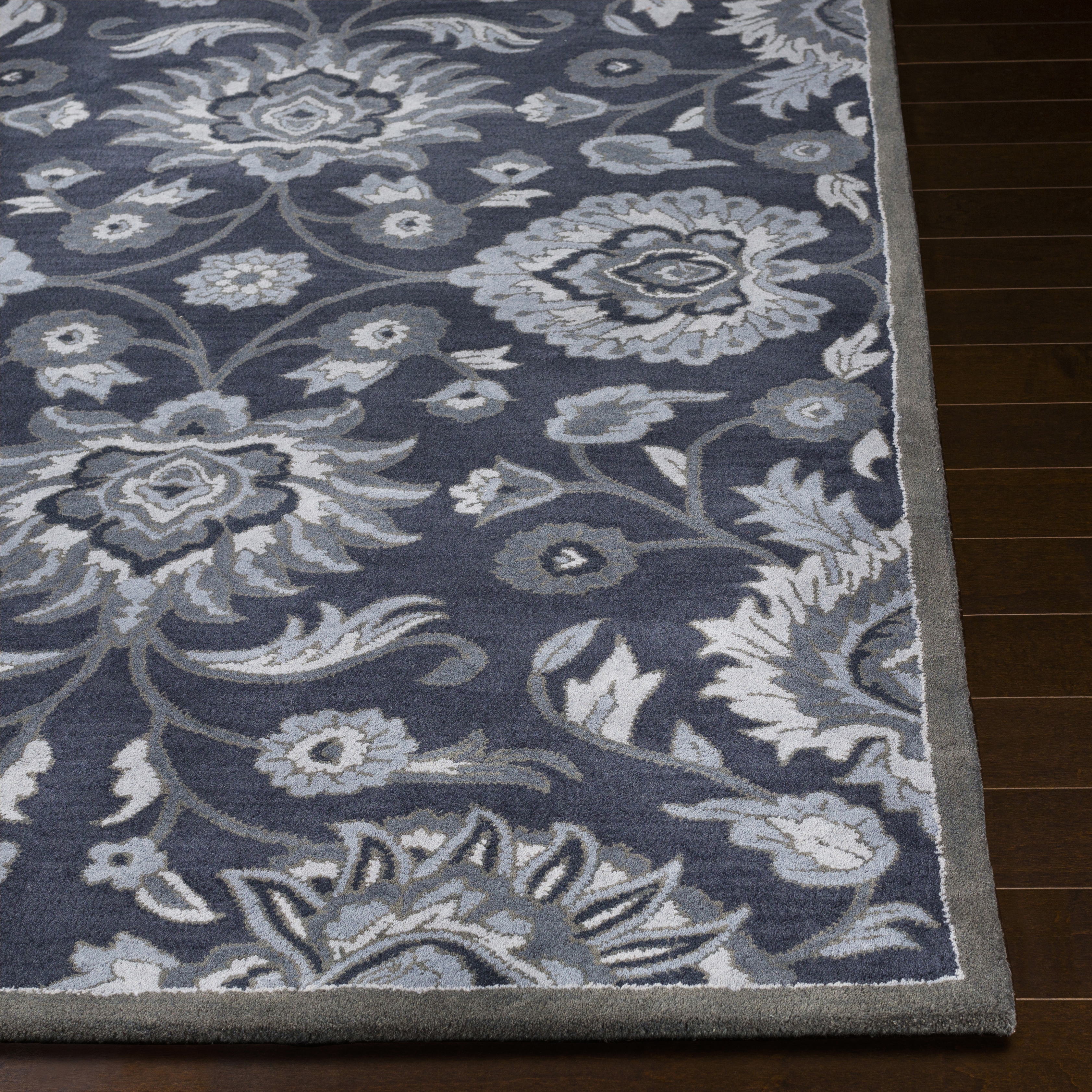 Livabliss Caesar Blue Indoor 8' x 8' Handmade Rug - Image 2