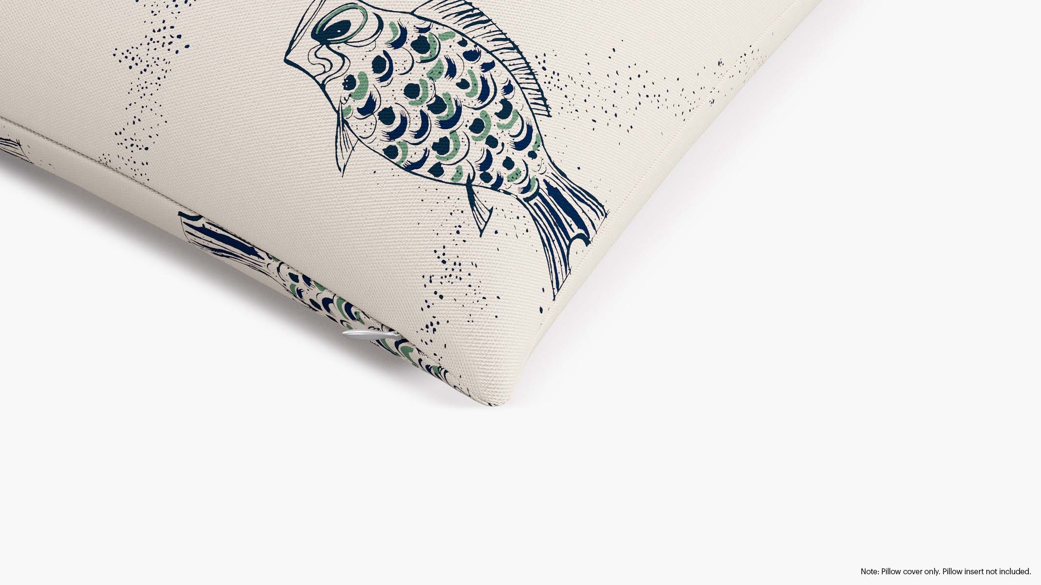 Throw Pillow Cover 20", Canvas Sakana, 20" x 20" - Image 1