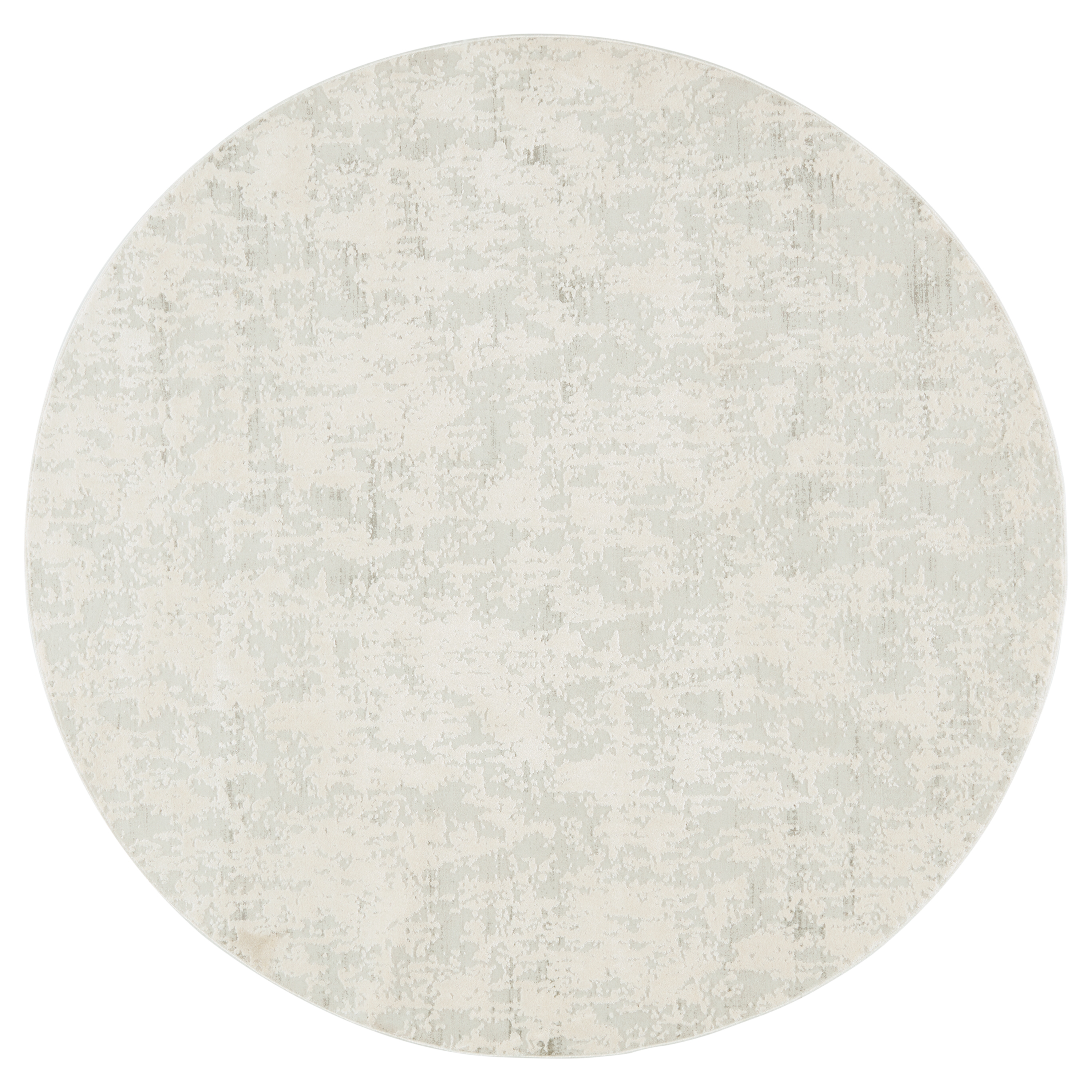Arvo Abstract Silver/ White Round Area Rug - Image 0