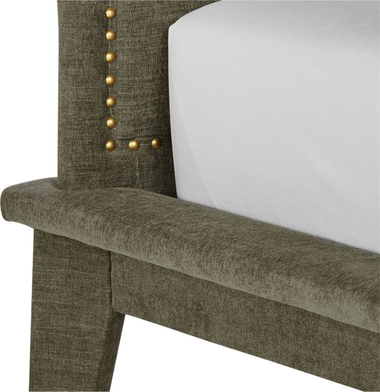Atria Upholstered Nailhead King Bed Grey - Image 9