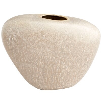 Pebble Beige 10.25" Ceramic Table Vase - Image 0