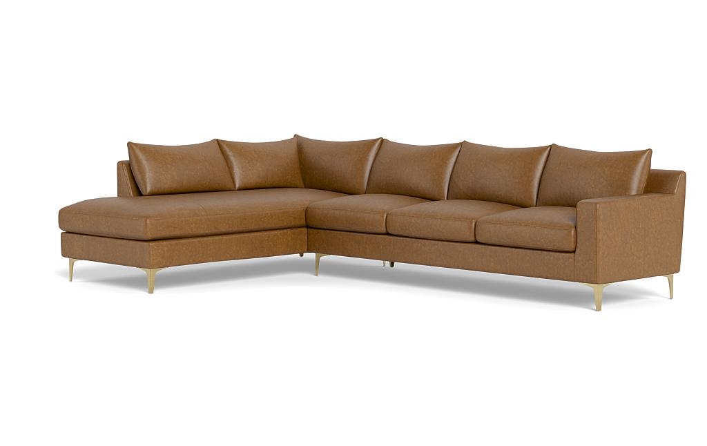 Sloan Leather 4-Seat Left Bumper Sectional - Image 2