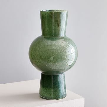 Colored Glass Vases, Large Vase, Celadon - Image 0