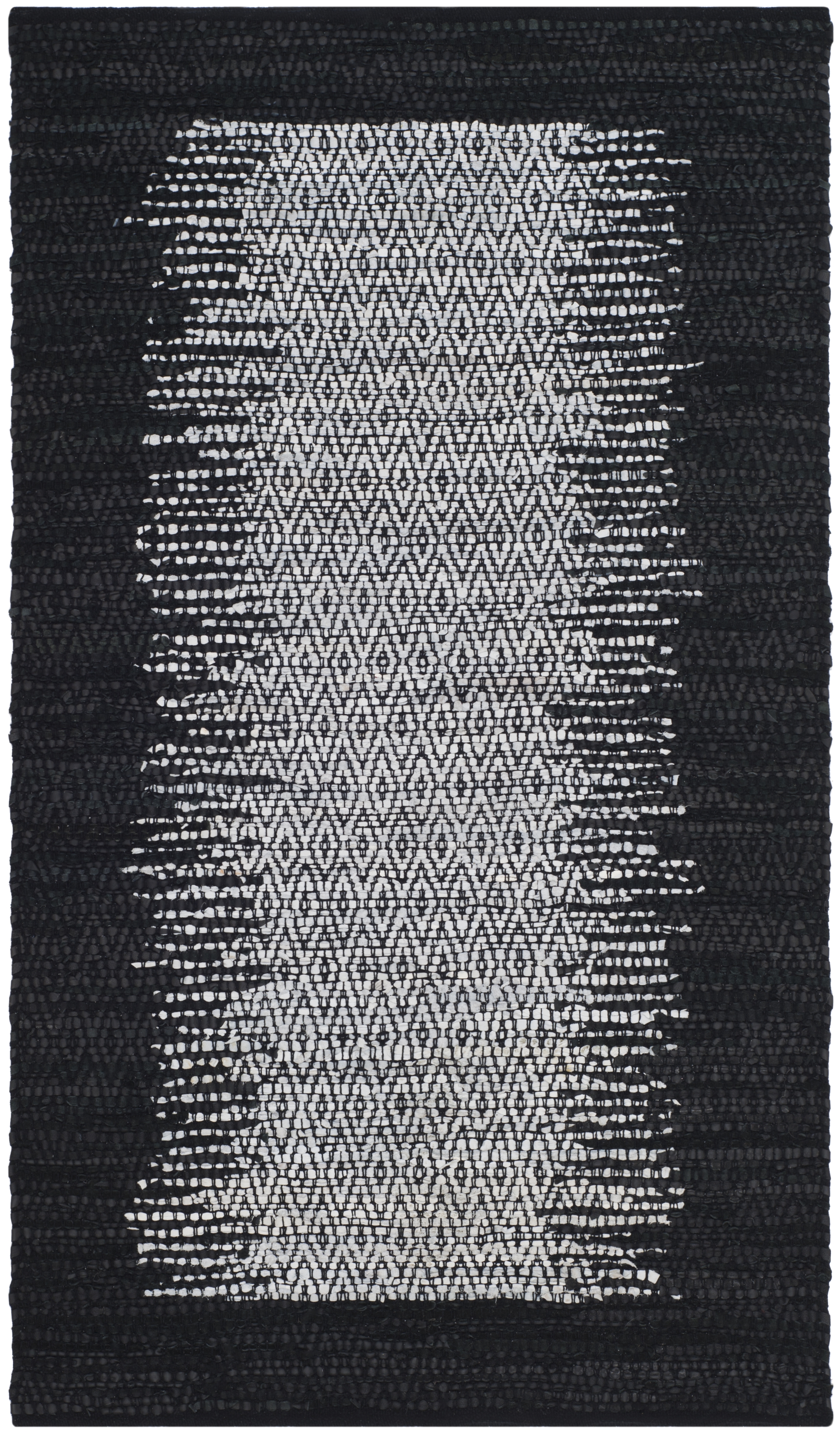 Arlo Home Hand Woven Area Rug, VTL387C, Light Grey/Black,  4' X 6' - Image 0