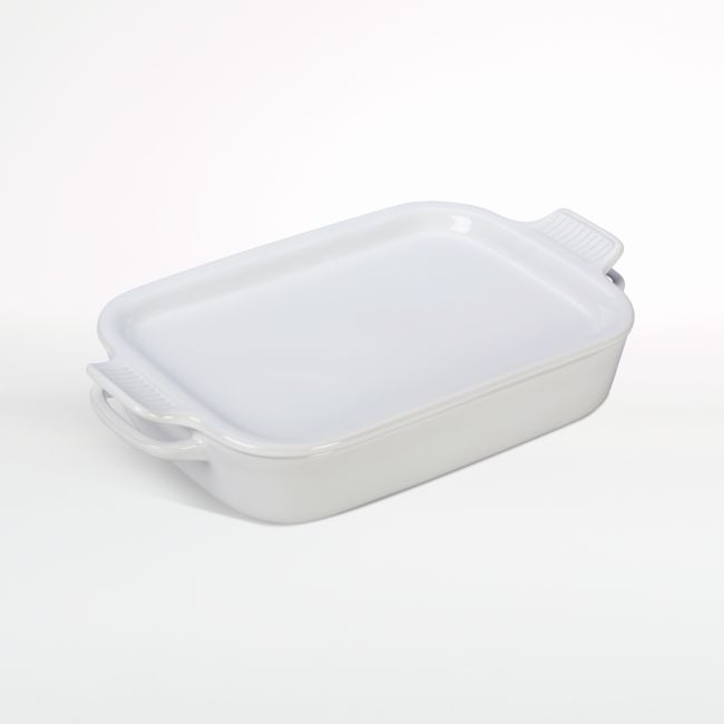 Le Creuset ® White Rectangular Baking Dish with Platter Lid - Image 0