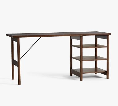 Bloomquist 64" Desk with Shelves, Warm Dusk - Image 2