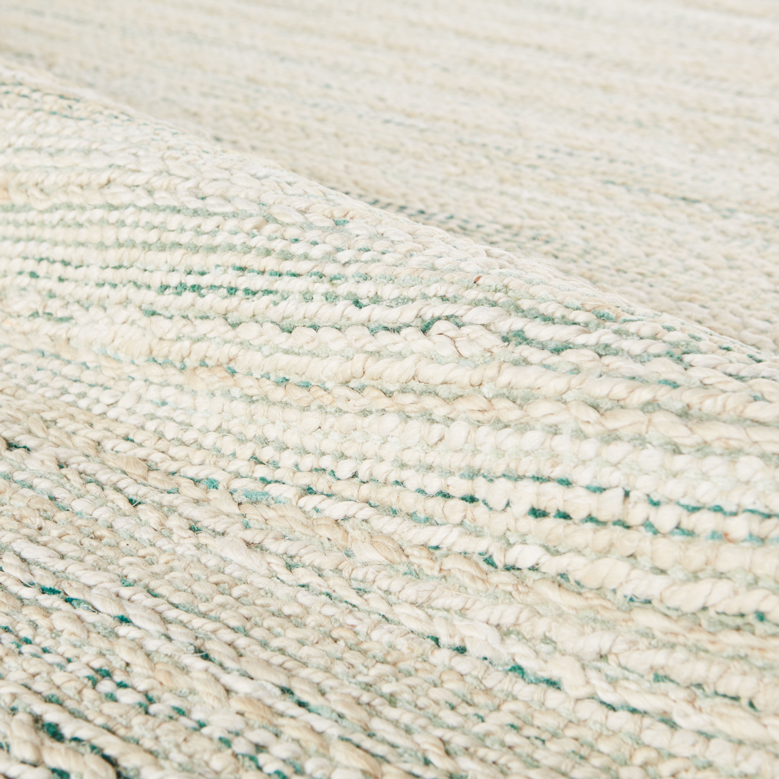 Canterbury Natural Stripe White/ Turquoise Area Rug (8' X 10') - Image 5