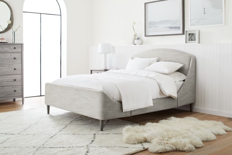 Lafayette Mist Grey Upholstered California King Bed - Image 4
