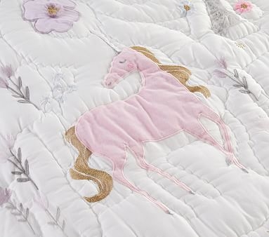Mystical Unicorn Quilt, Full/Queen, Multi - Image 1