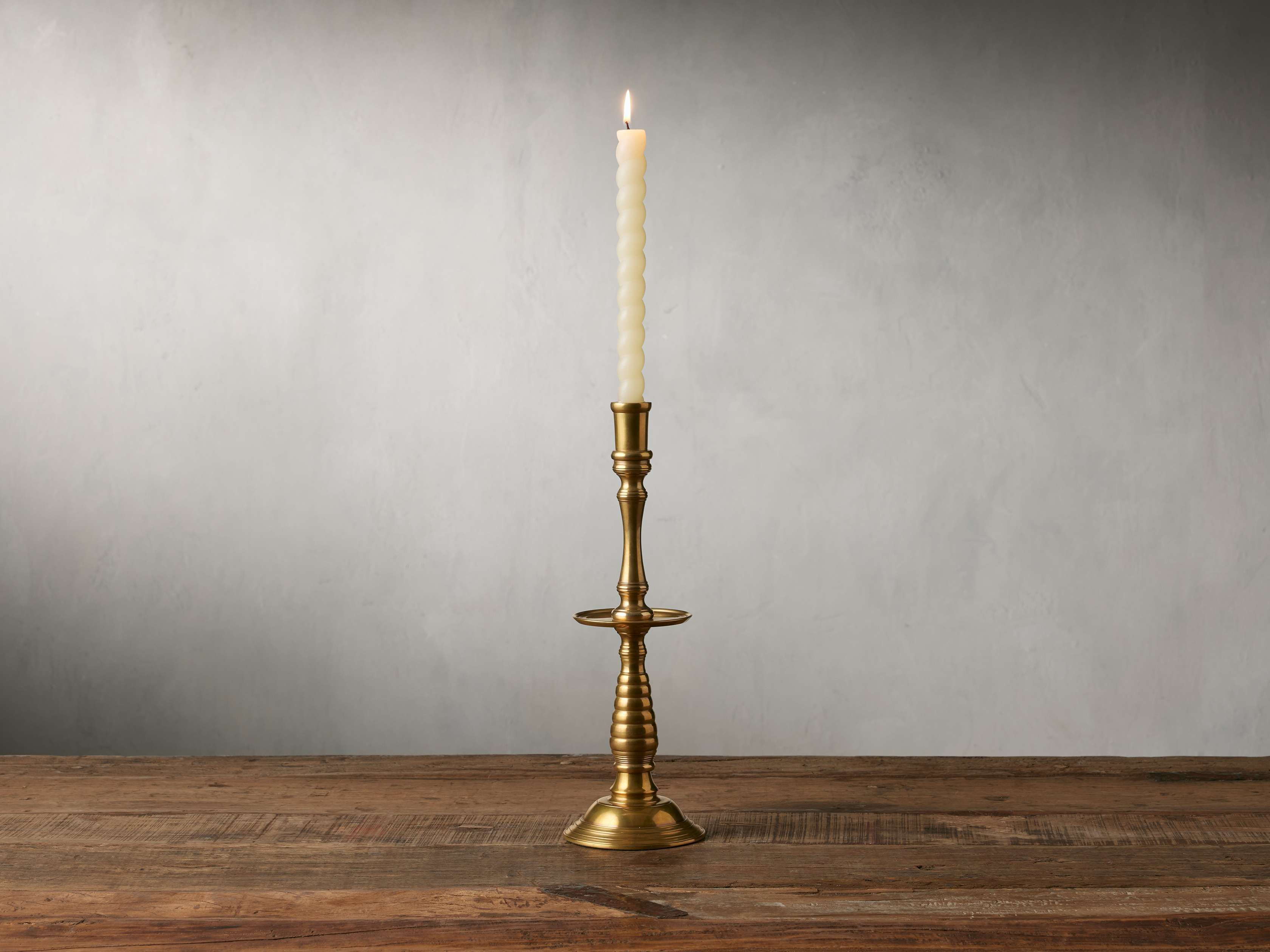 Twist Taper Candle (Set Of 2) in Wax White - Image 0