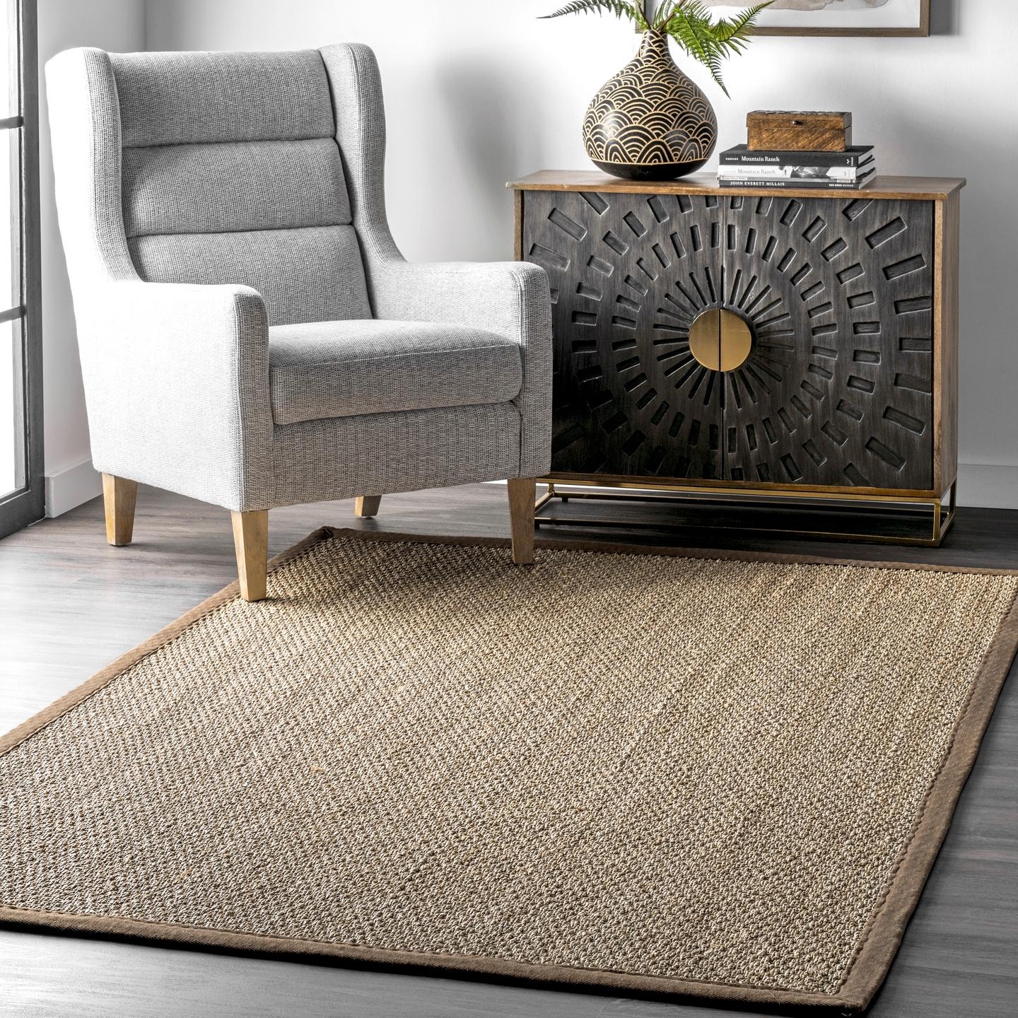 Elijah Seagrass with Border Area Rug - Image 0