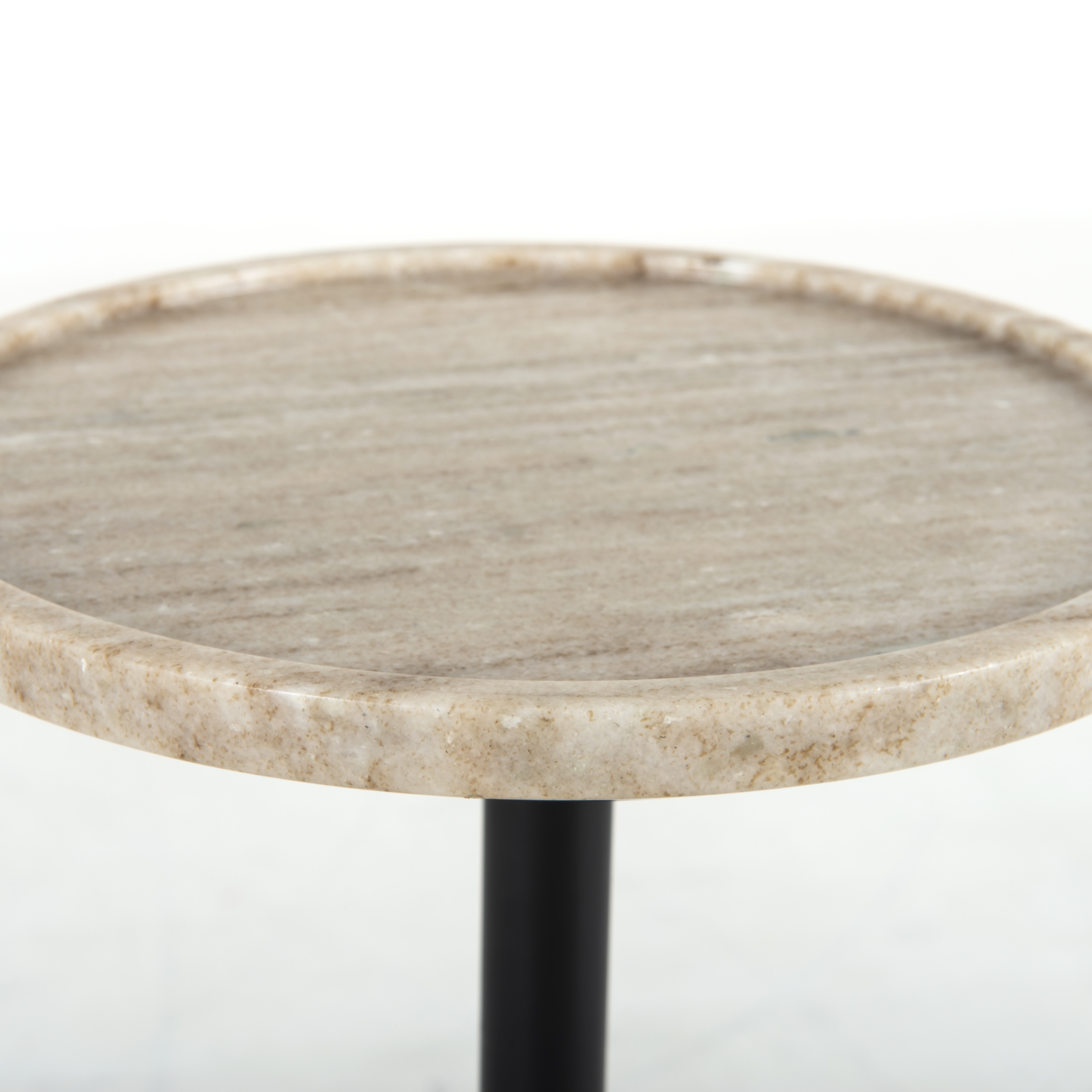 Viola Accent Table-Antique White Marble - Image 3